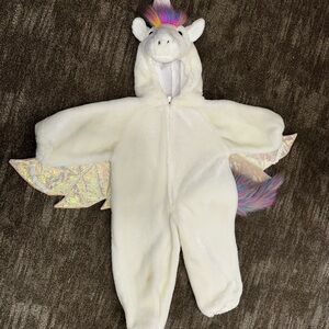 Unique Vintage Cream Unicorn Kids Costume